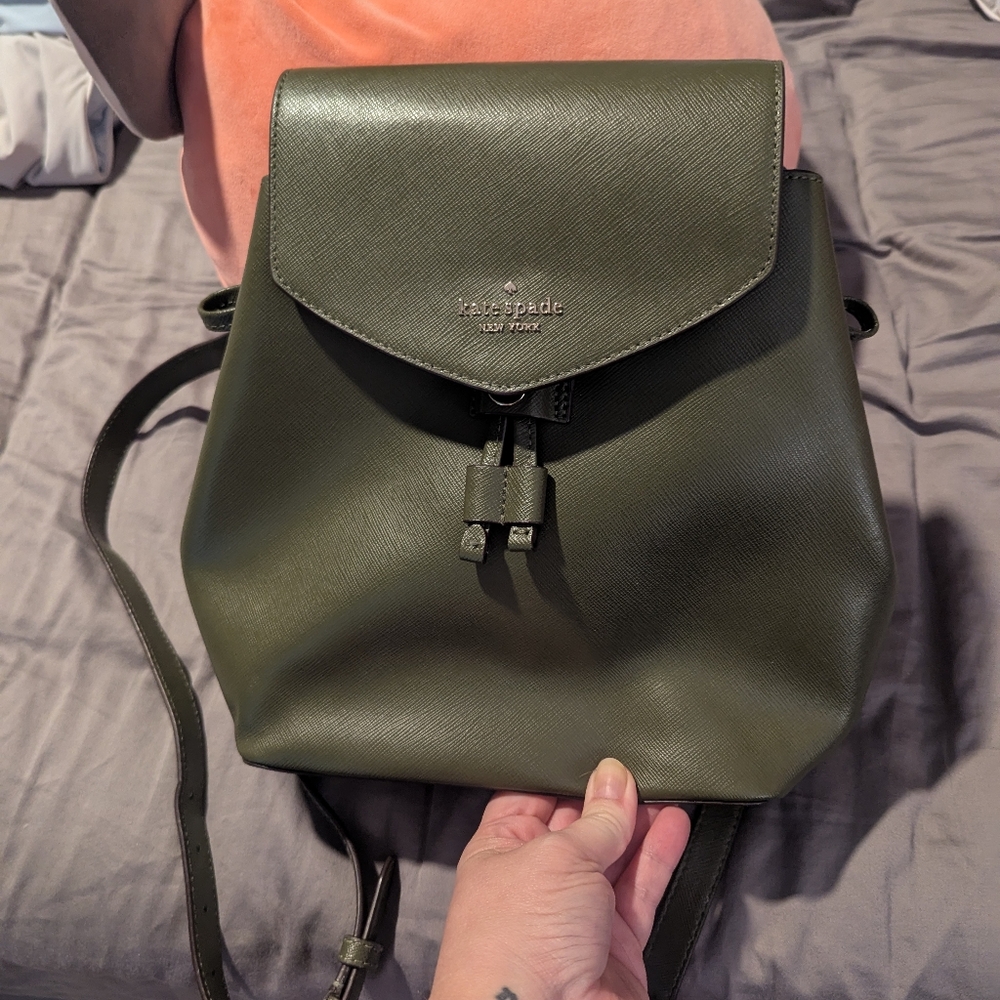 Kate Spade Olive Green Backpack